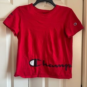 Red champion shirt